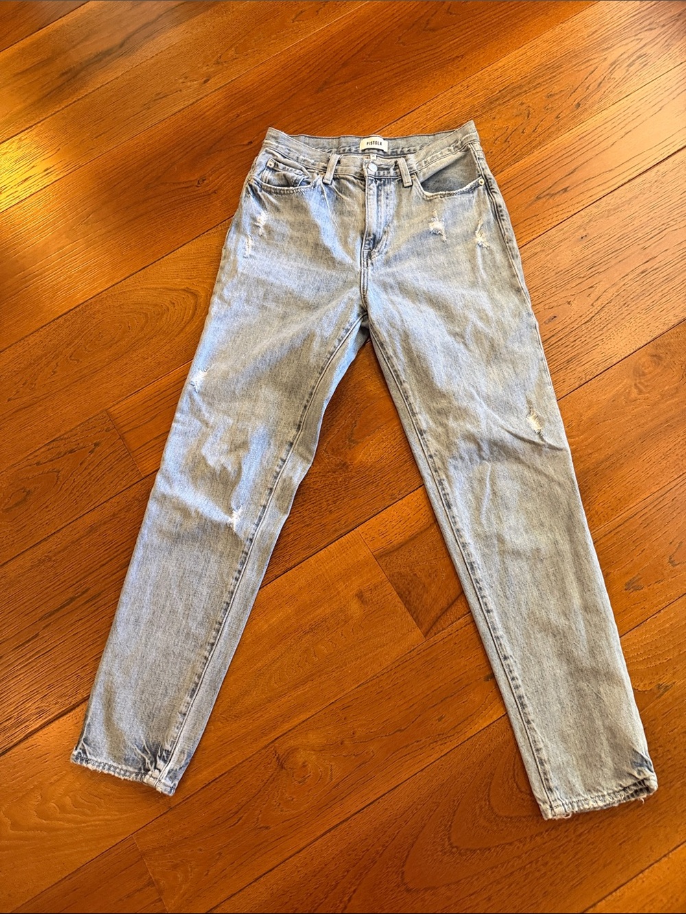 Pistola Light Blue Mid- Rise Denim - Picture 2 of 8